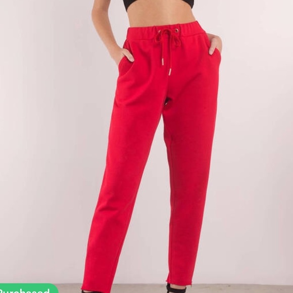 Tobi Pants - Red joggers